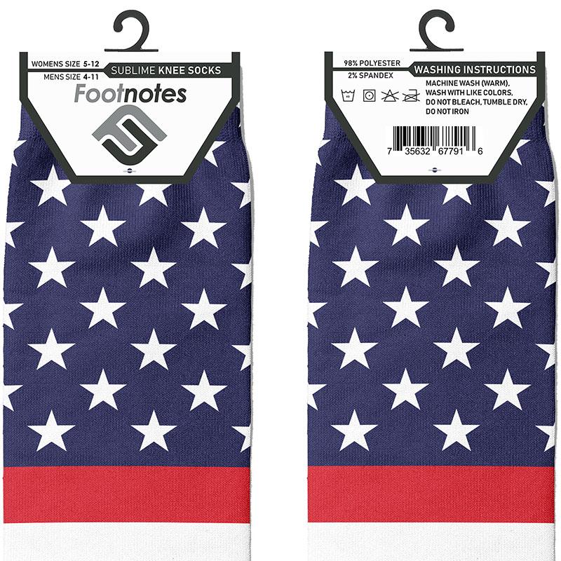 American Flag Knee Socks - Footnotes Novelty Socks