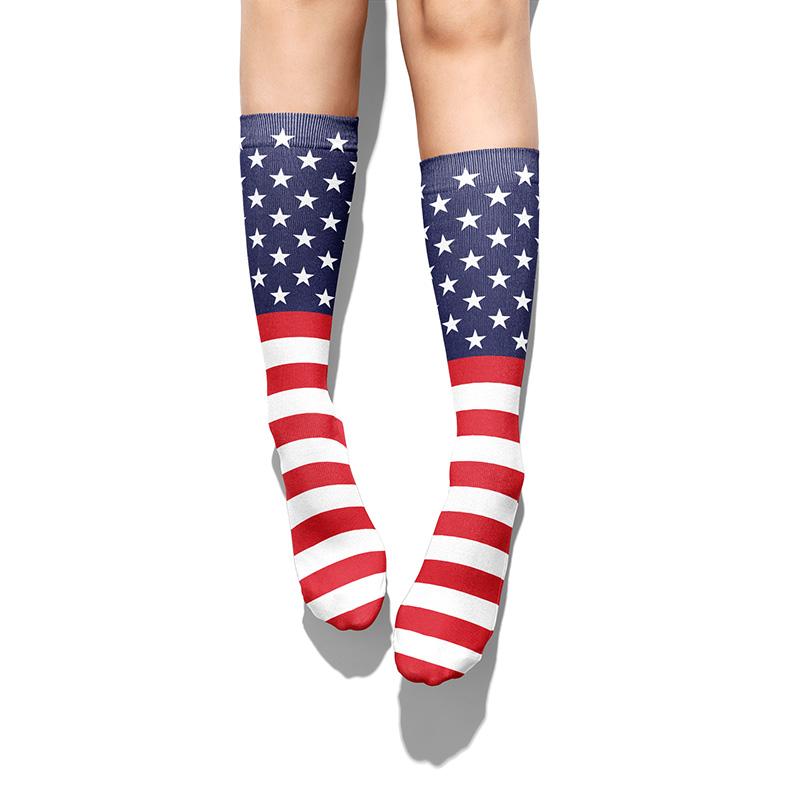 American Flag Knee Socks - Footnotes Novelty Socks