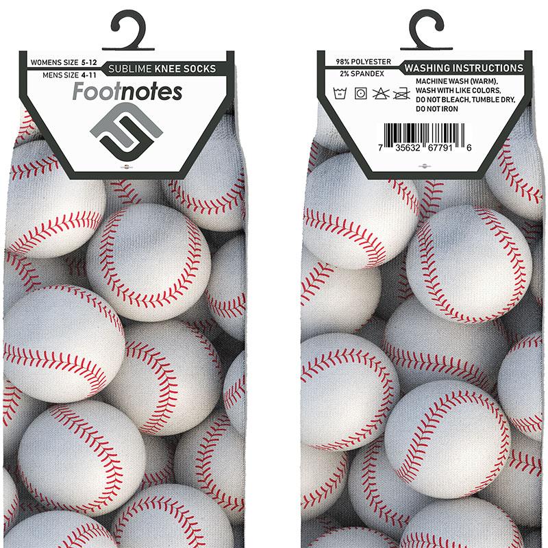 Baseball Knee Socks - Footnotes Novelty Socks