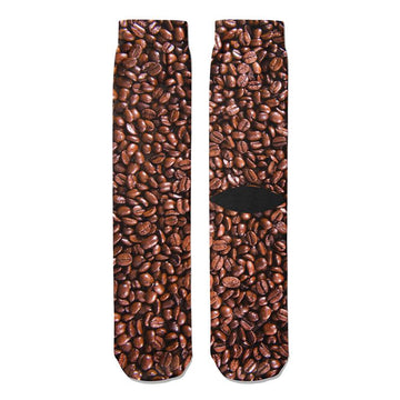 Coffee Beans Crew Socks - Footnotes Novelty Socks