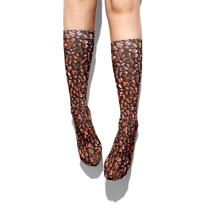 Coffee Beans Knee Socks - Footnotes Novelty Socks