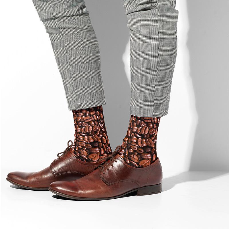 Coffee Beans Knee Socks - Footnotes Novelty Socks