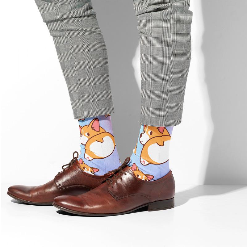 Corgi Dog Knee Socks - Footnotes Novelty Socks