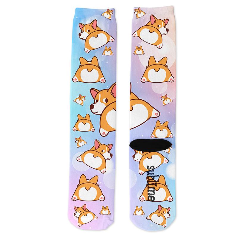 Corgi Dog Knee Socks - Footnotes Novelty Socks