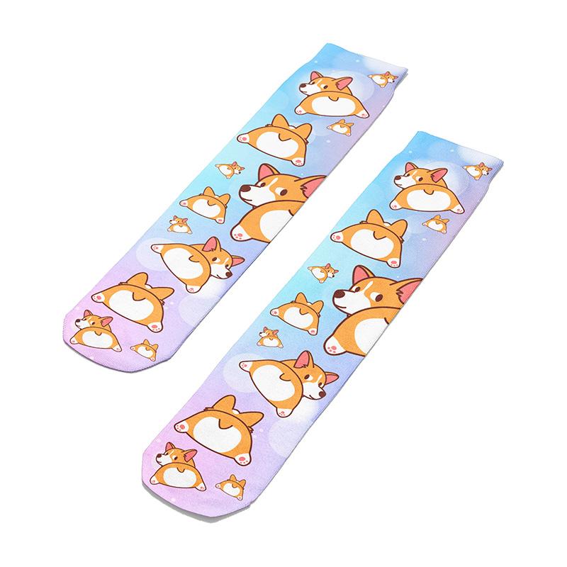 Corgi Dog Knee Socks - Footnotes Novelty Socks