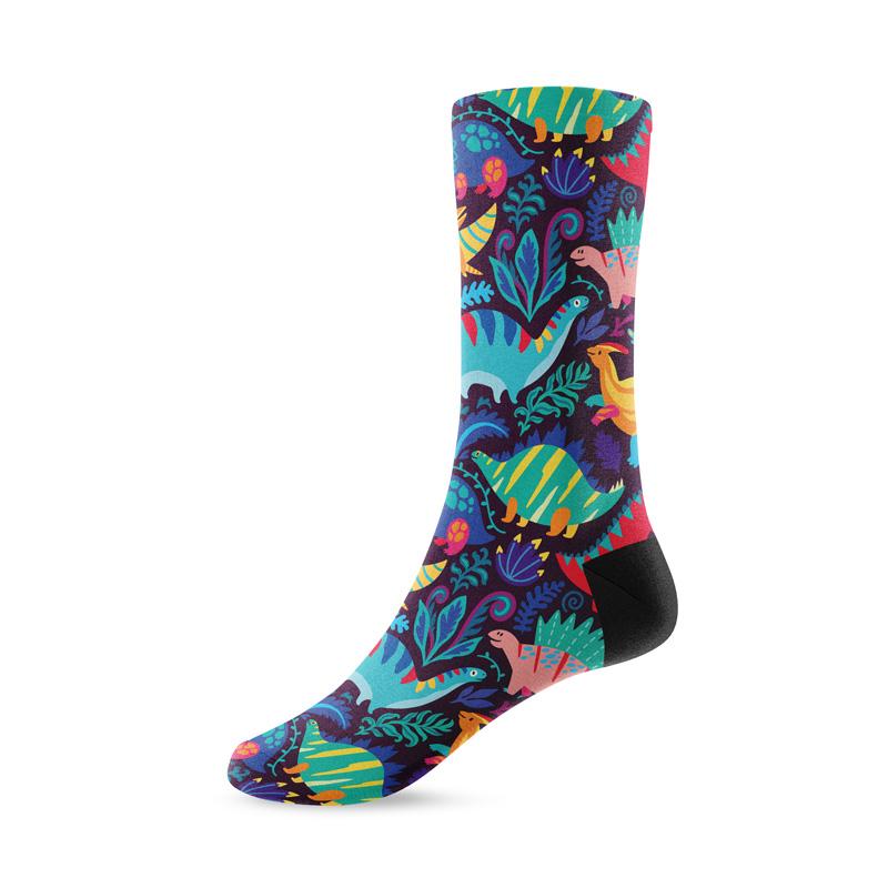 Dinosaurs Crew Socks - Footnotes Novelty Socks