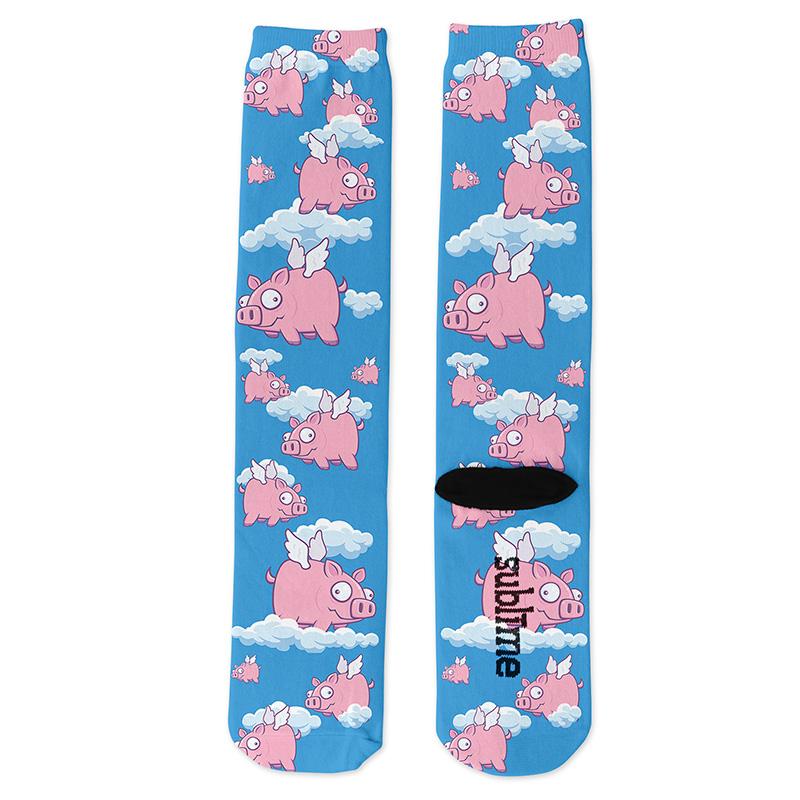 Flying Pigs Knee Socks - Footnotes Novelty Socks