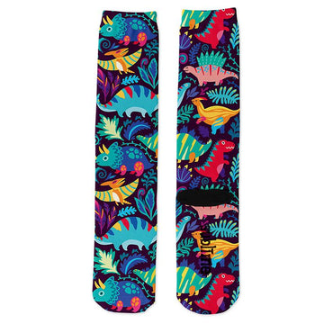 Funky Dinosaurs Knee Socks - Footnotes Novelty Socks