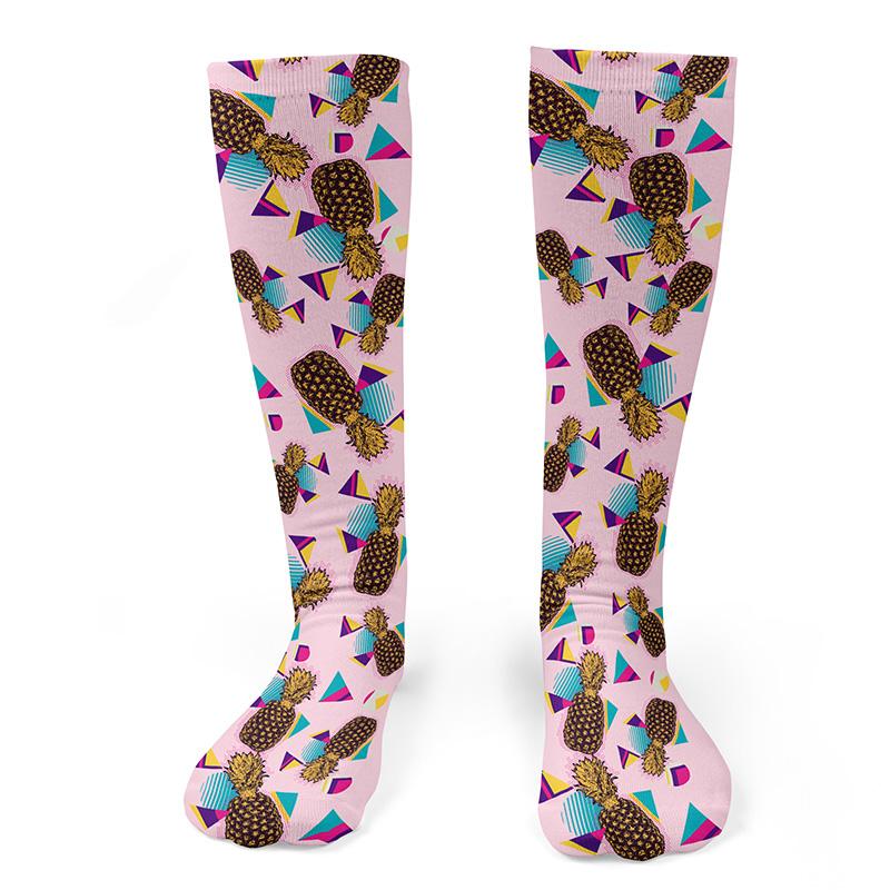 Funky Pineapples Knee Socks - Footnotes Novelty Socks