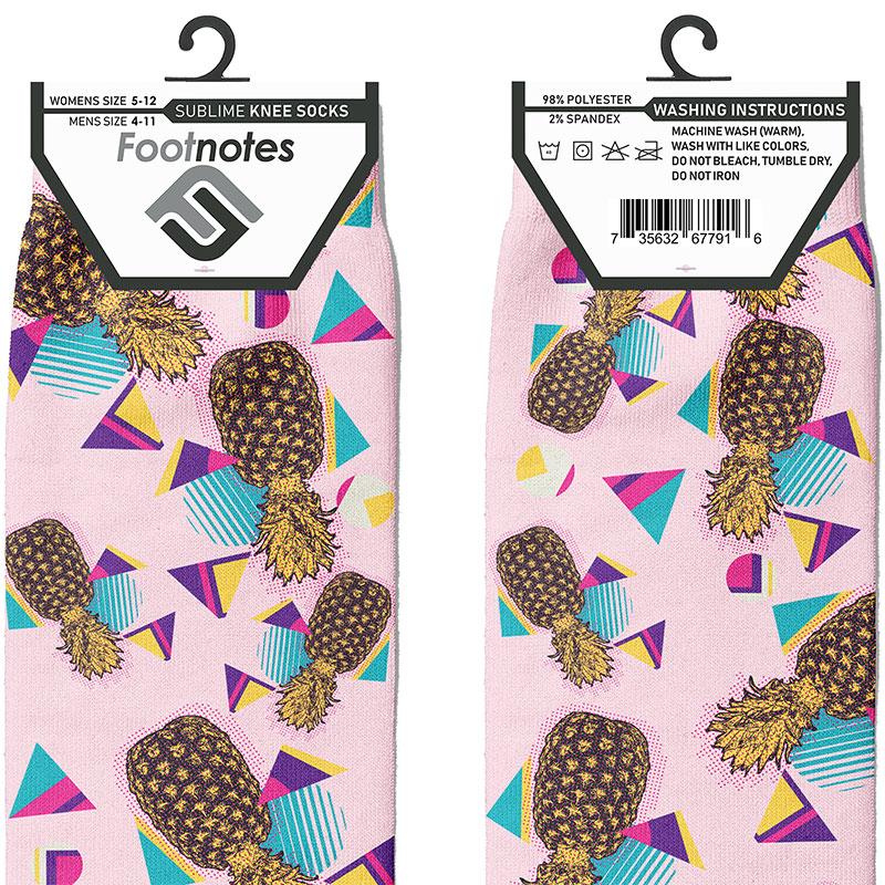 Funky Pineapples Knee Socks - Footnotes Novelty Socks