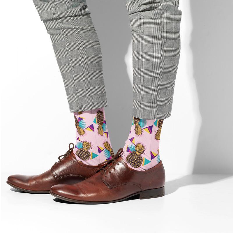 Funky Pineapples Knee Socks - Footnotes Novelty Socks