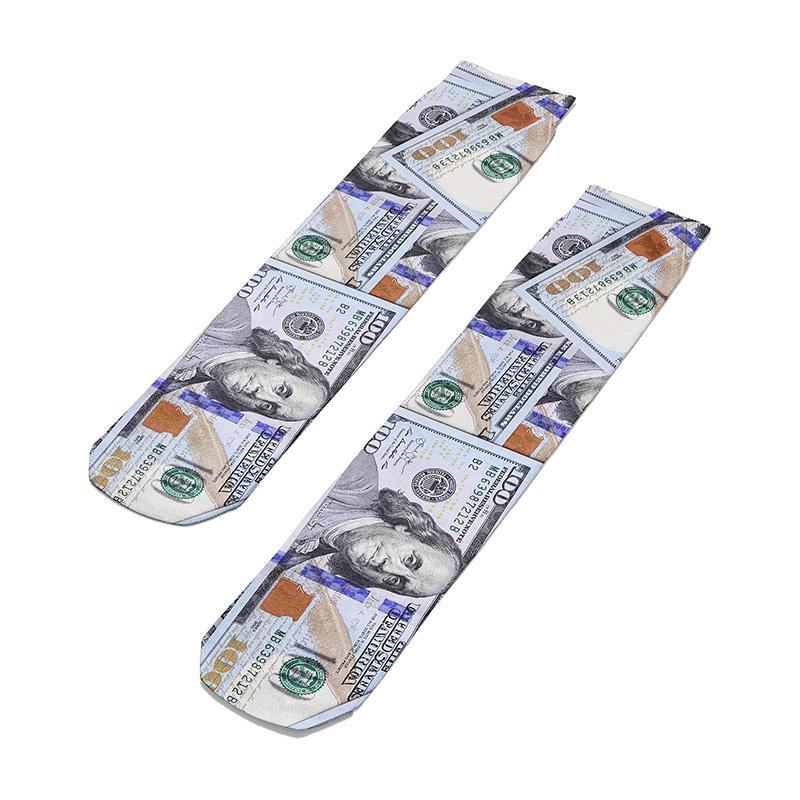 One Hundred $100 Dollar Bill Knee Socks - Footnotes Novelty Socks