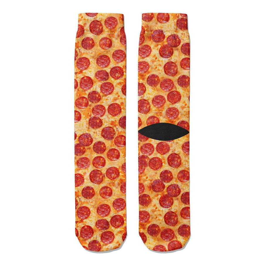 Pepperoni Pizza Crew Socks - Footnotes Novelty Socks