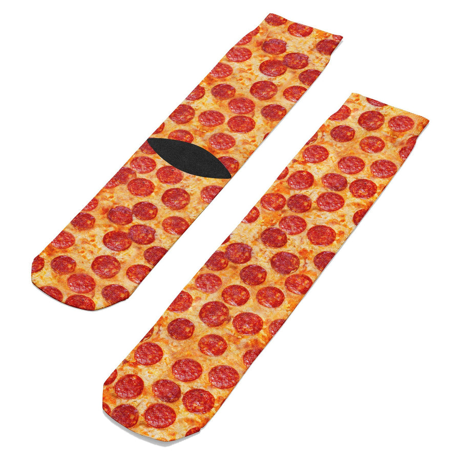 Pepperoni Pizza Crew Socks - Footnotes Novelty Socks