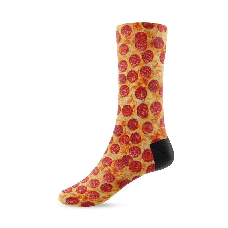 Pepperoni Pizza Crew Socks - Footnotes Novelty Socks