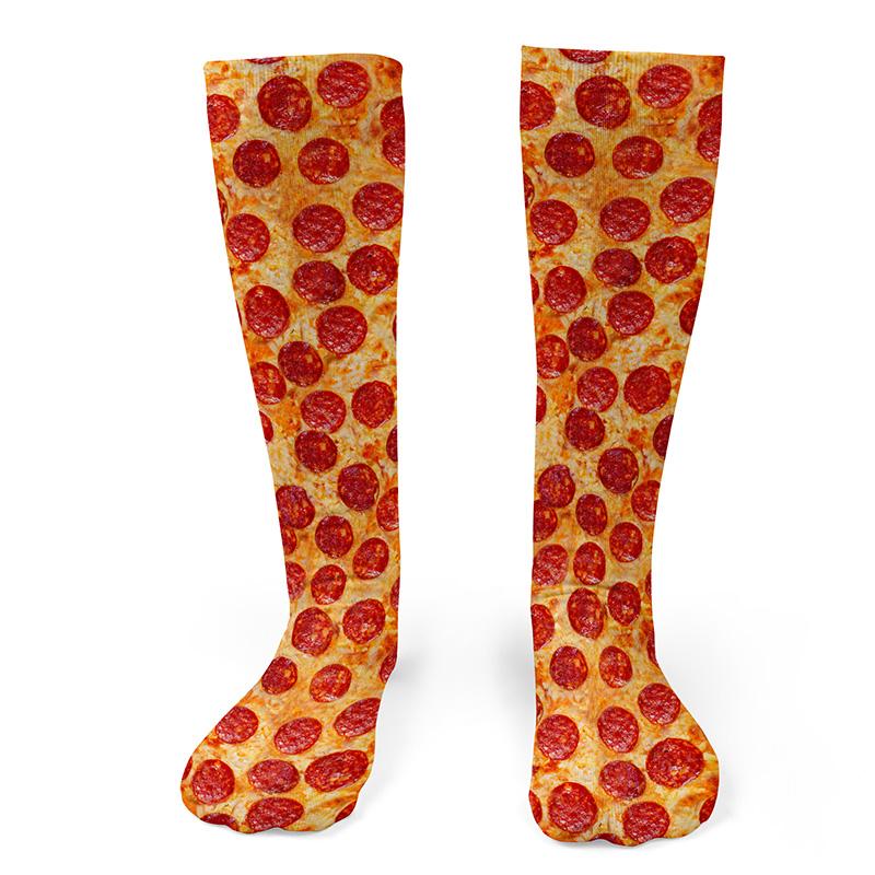 Pepperoni Pizza Knee Socks - Footnotes Novelty Socks