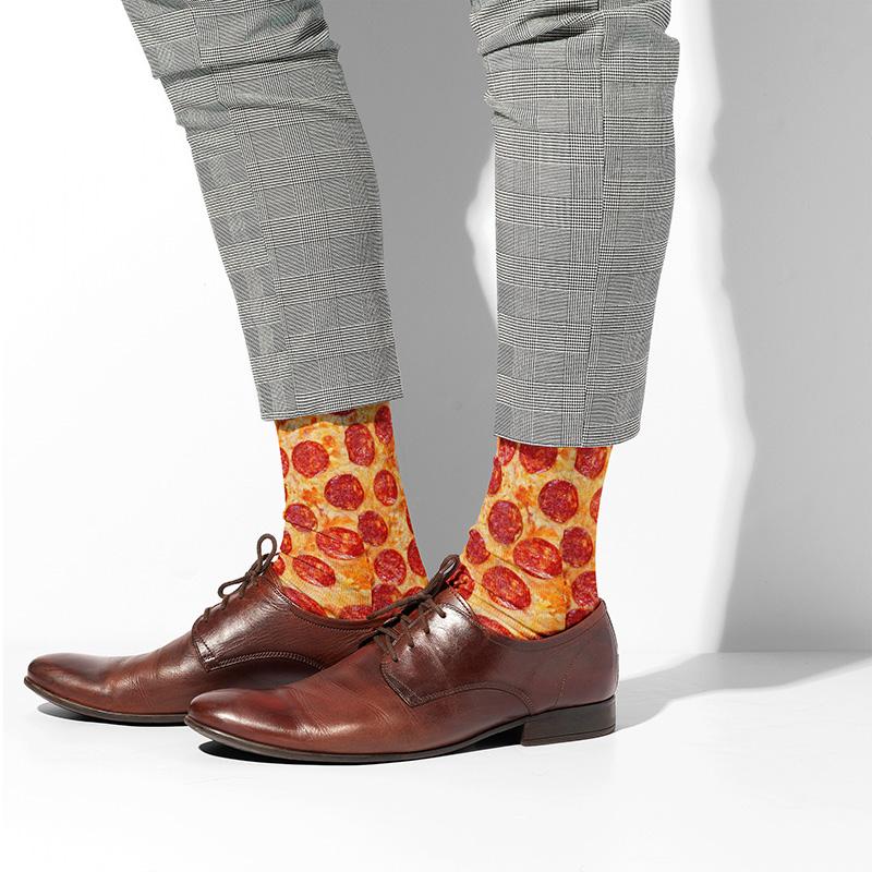 Pepperoni Pizza Knee Socks - Footnotes Novelty Socks