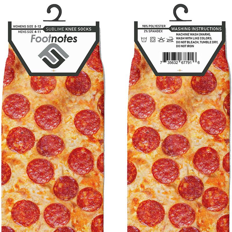 Pepperoni Pizza Knee Socks - Footnotes Novelty Socks