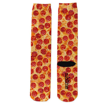 Pepperoni Pizza Knee Socks - Footnotes Novelty Socks