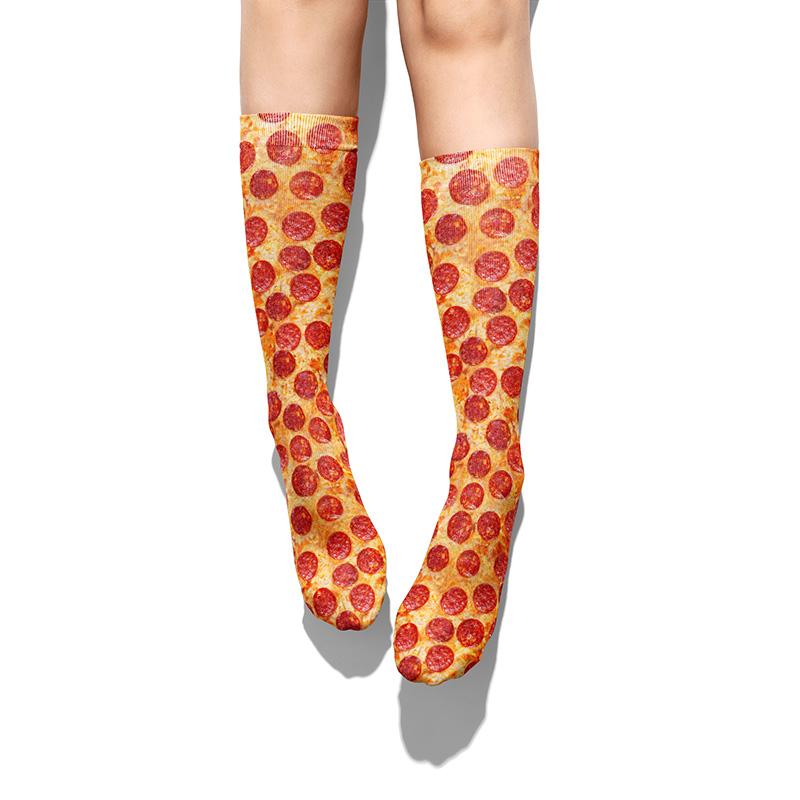 Pepperoni Pizza Knee Socks - Footnotes Novelty Socks