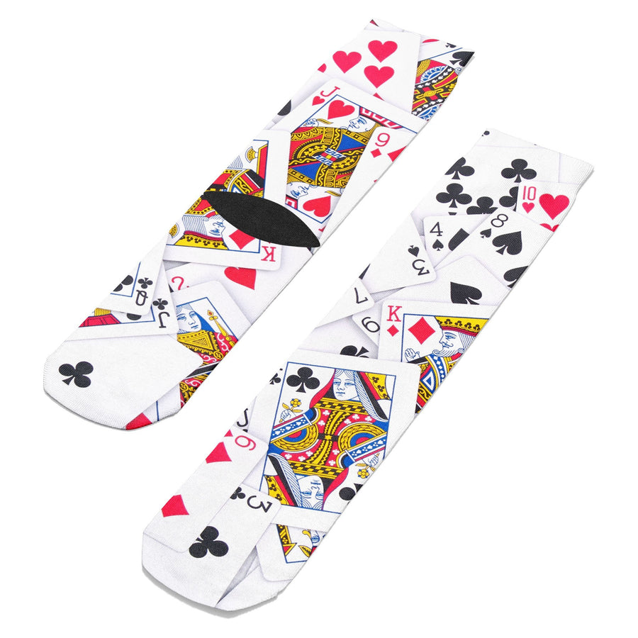 Poker Cards Crew Socks - Footnotes Novelty Socks