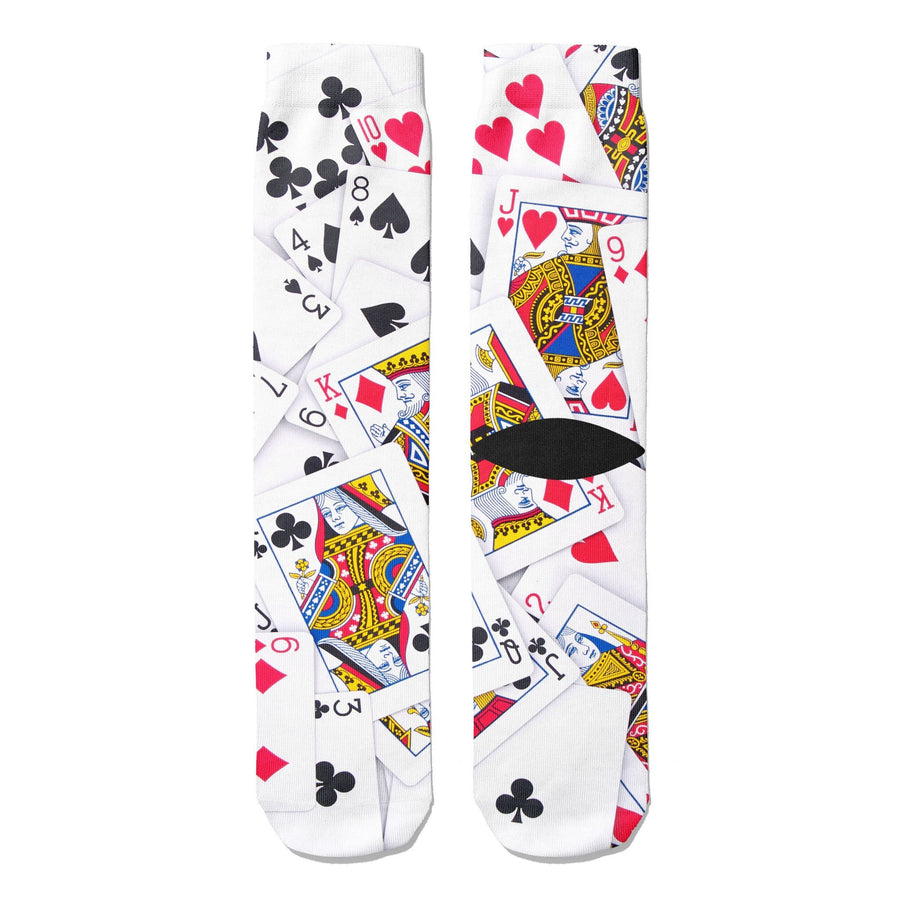 Poker Cards Crew Socks - Footnotes Novelty Socks