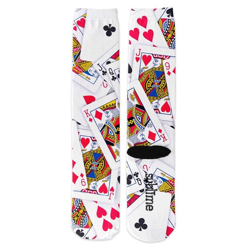 Poker Cards Knee Socks - Footnotes Novelty Socks