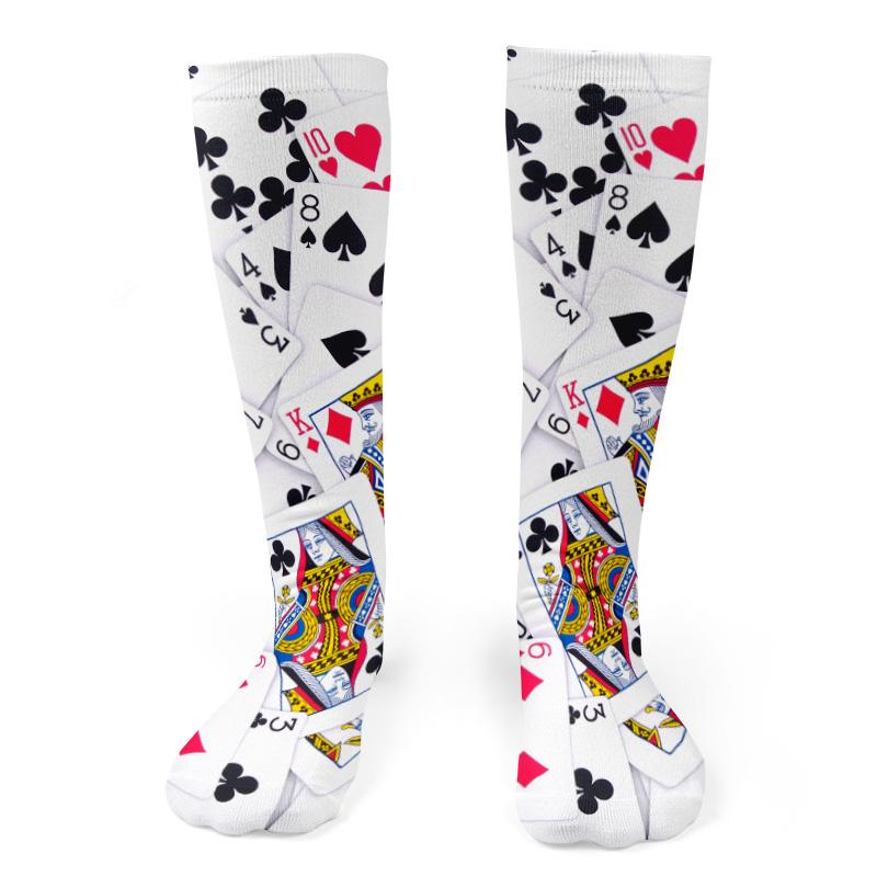 Poker Cards Knee Socks - Footnotes Novelty Socks