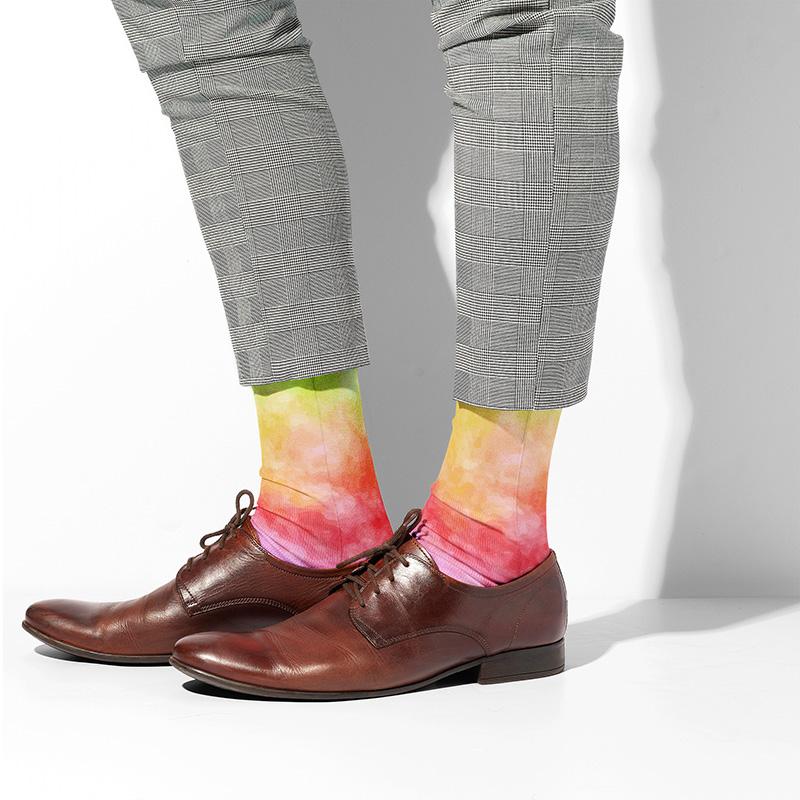 Rainbow Tie Dye Knee Socks - Footnotes Novelty Socks