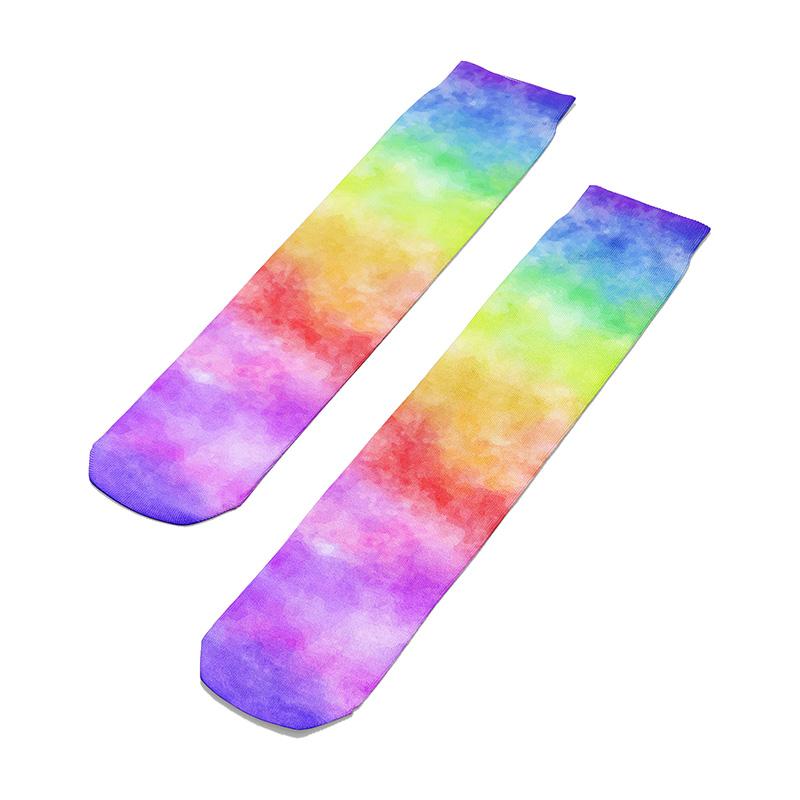 Rainbow Tie Dye Knee Socks - Footnotes Novelty Socks