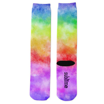 Rainbow Tie Dye Knee Socks - Footnotes Novelty Socks