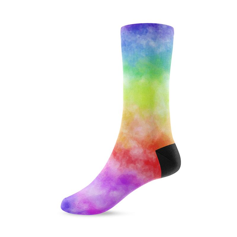 Rainbow Tiedye Crew Socks - Footnotes Novelty Socks