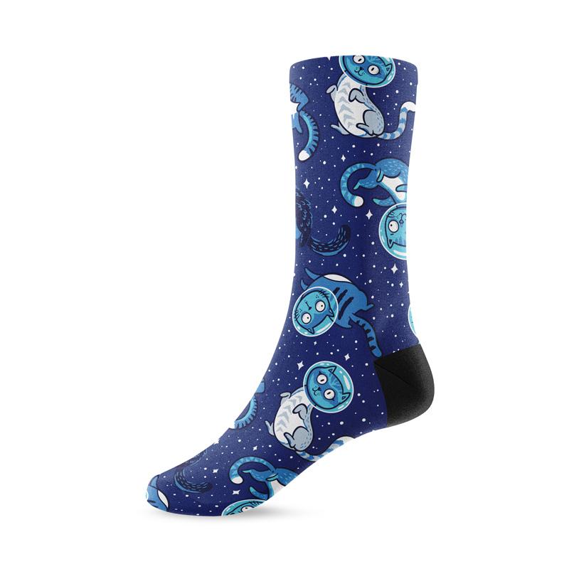 Space Cats Crew Socks - Footnotes Novelty Socks