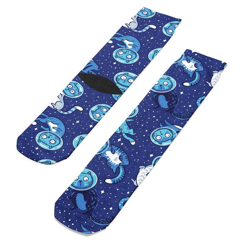 Space Cats Crew Socks - Footnotes Novelty Socks