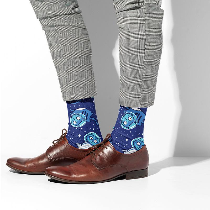 Space Cats Knee Socks - Footnotes Novelty Socks