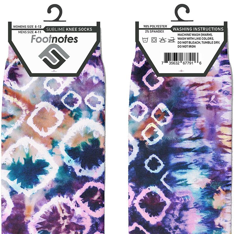 Tie Dye Overlay Knee Socks - Footnotes Novelty Socks