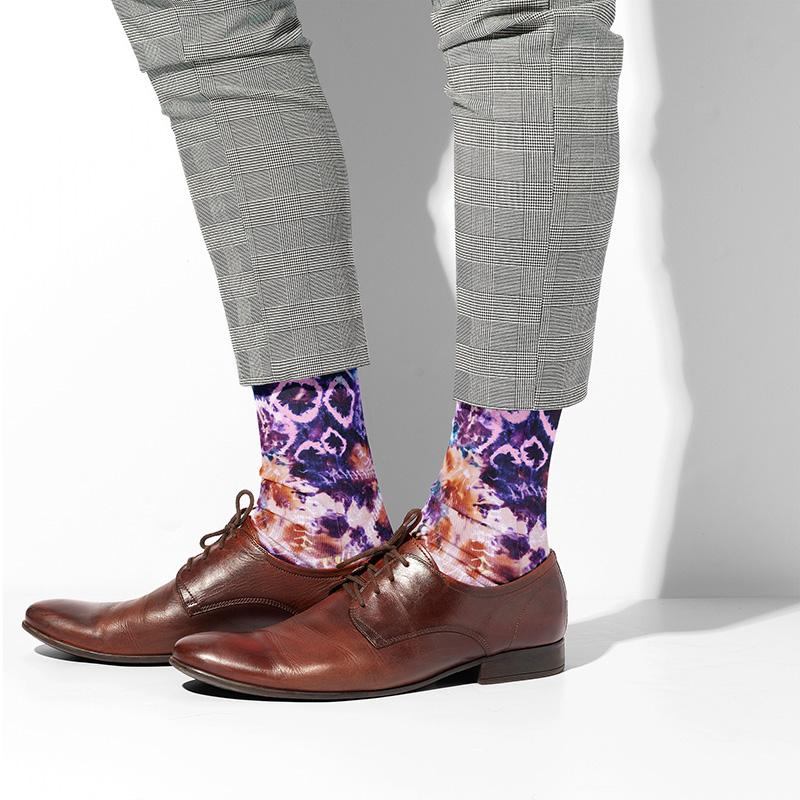 Tie Dye Overlay Knee Socks - Footnotes Novelty Socks