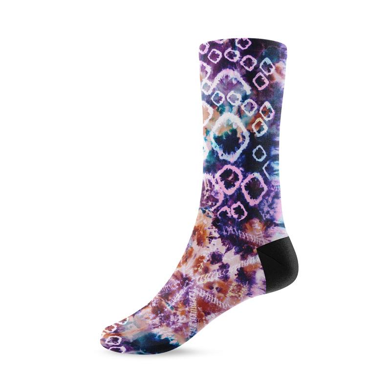 Tiedye Overlay Crew Socks - Footnotes Novelty Socks