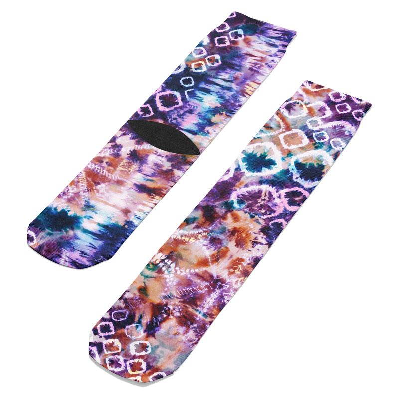 Tiedye Overlay Crew Socks - Footnotes Novelty Socks